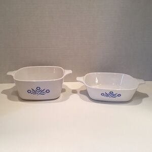 Vintage CorningWare Blue Cornflower 2 3/4 cup and 1 3/4 cup Dishes